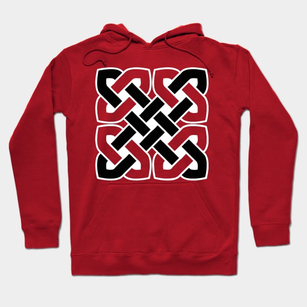 Celtic Interwoven Endless Knot Geometric Pattern 6 Hoodie by taiche